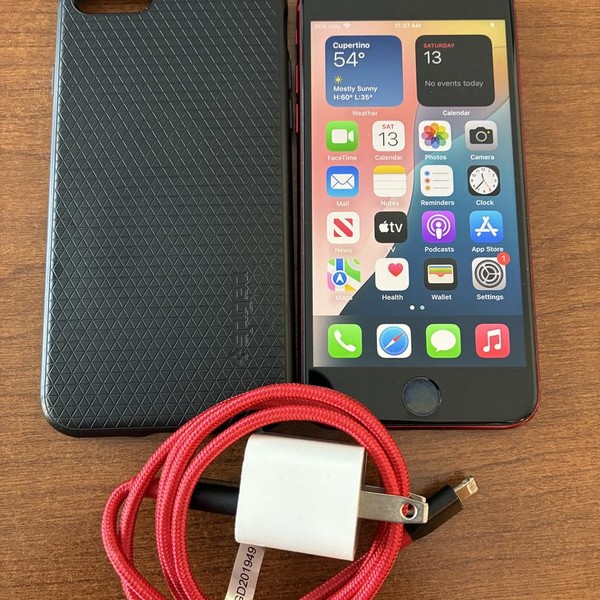 Apple iPhone SE 3rd Gen 2022 - Unlocked, 256 GB, Red, A2595