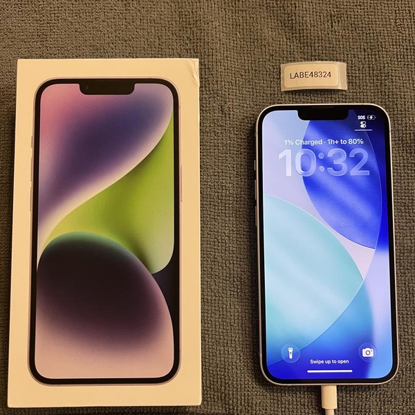 Apple iPhone 14 - Unlocked, 128 GB, Purple, A2649