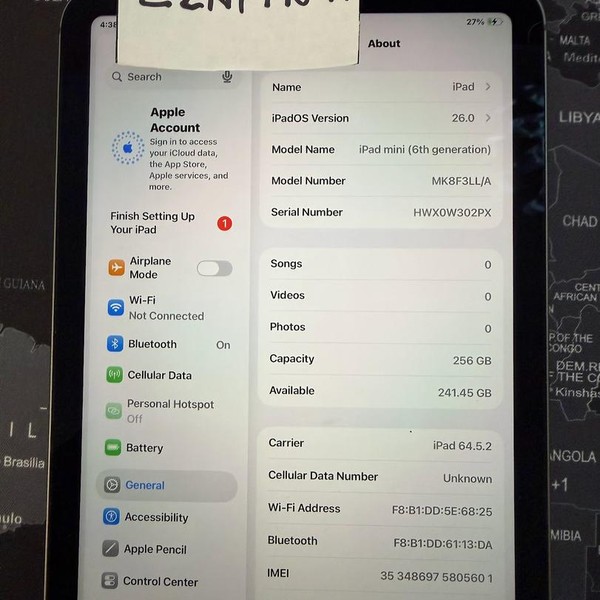 Apple iPad Mini 6th Gen - Unlocked, 256 GB, Starlight, A2568