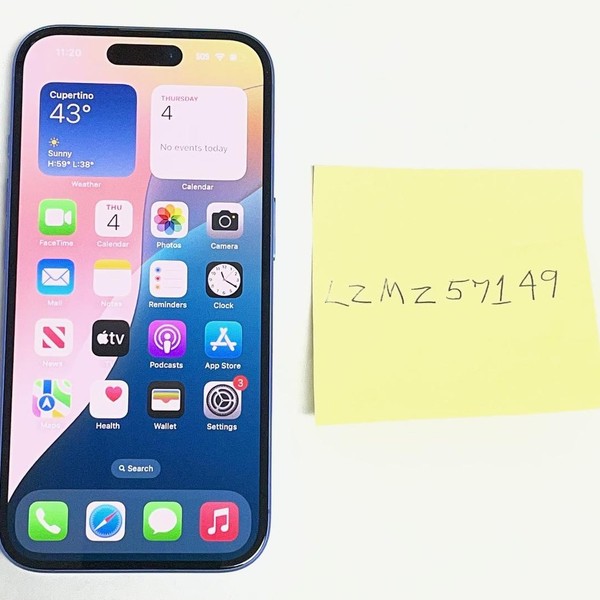 Apple iPhone 16 - Verizon, 128 GB, Ultramarine, A3081