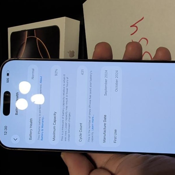 Apple iPhone 16 Pro Max - Unlocked, 256 GB, Desert, A3084