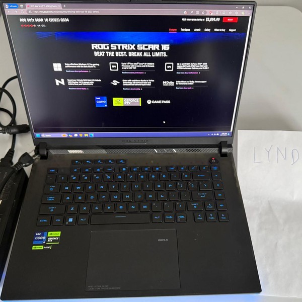 Asus ROG Strix SCAR 16 (2023) G634 - 2 TB, Black, 32 GB, Intel Core i9