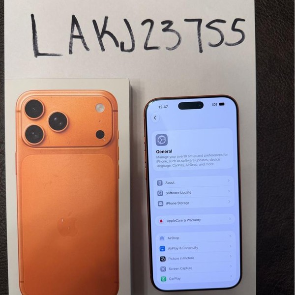 Apple iPhone 17 Pro Max - Unlocked, 256 GB, Cosmic Orange, A3257