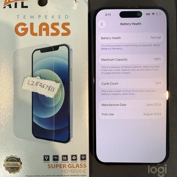 Apple iPhone 15 Pro - Unlocked, 256 GB, Black, A2848