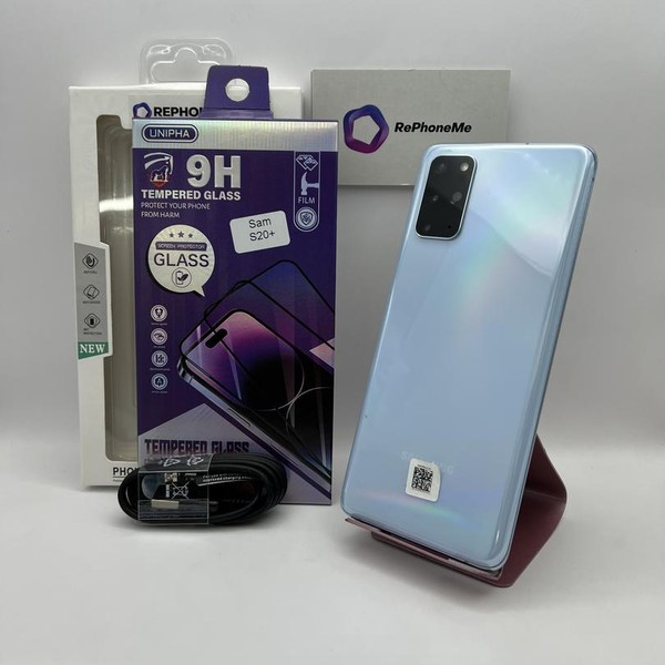 Samsung Galaxy S20 Plus 5G - Unlocked, 128 GB, Cloud Blue, 12 GB, SM-G986U1