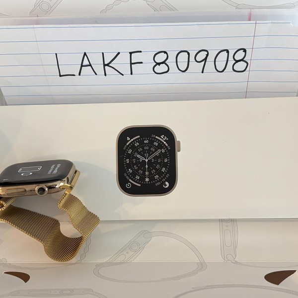 Apple Watch Series 11 46mm - Unlocked, Gold, A3337 - Cellular, Titanium