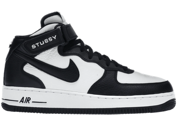 Nike Air Force 1 Mid Stussy Light Bone Black for sale