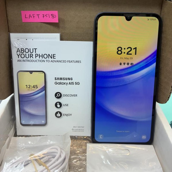Samsung Galaxy A15 5G - Unlocked, 128 GB, Black & Blue, 4 GB