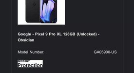 New
													Google Pixel 9 Pro XL - Unlocked, Obsidian, 128 GB, 16 GB, GGX8B, photo 1 of 5