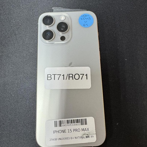 Apple iPhone 15 Pro Max - Unlocked, 256 GB, Natural, A2849