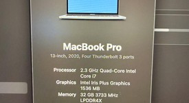 Good
													MacBook Pro 2020 - 13" - I7, Gray, 1 TB, 32 GB, photo 1 of 8