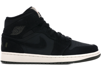 Jordan 1 Mid Black Olive Canvas for sale
