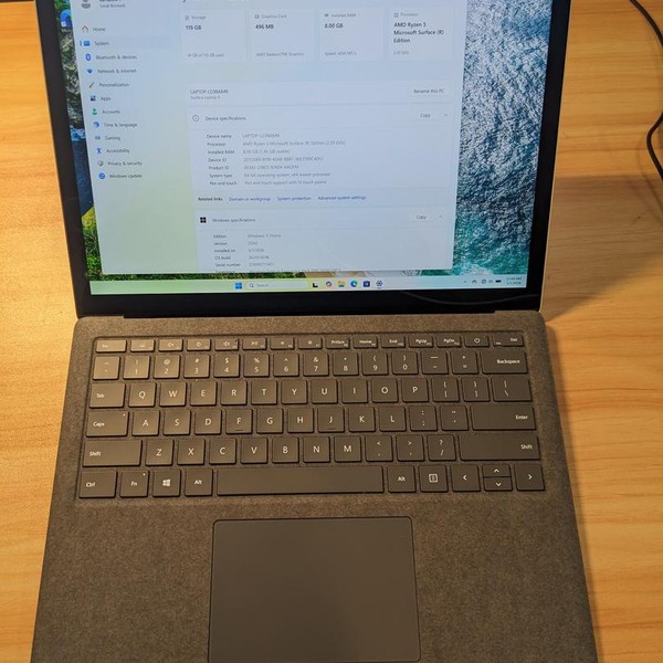 Microsoft Surface Laptop 4 - 128 GB, Platinum, 8 GB, AMD Ryzen 5, 13.5 inch