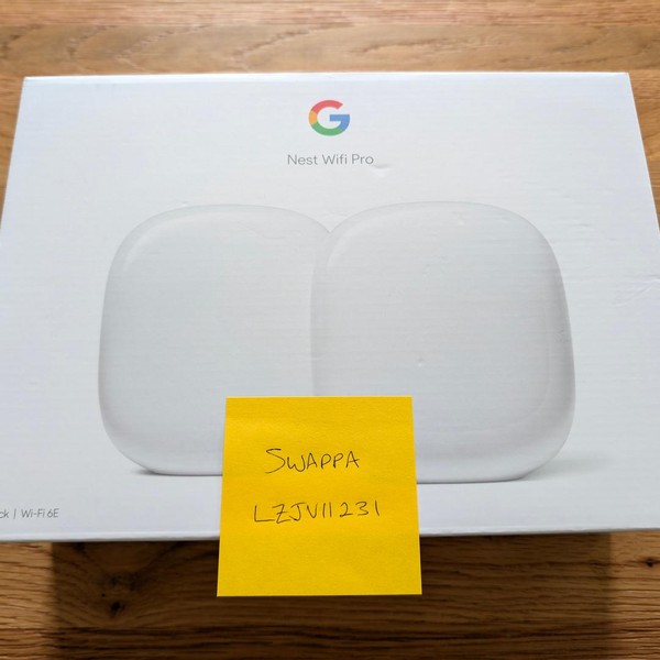 Google Nest Wifi Pro 6e Mesh Router - Snow, 2-Pack