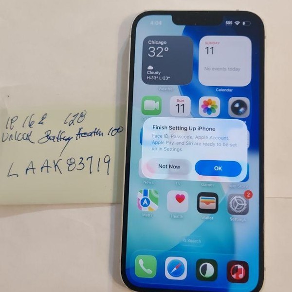 Apple iPhone 16e - Unlocked Non-US, 128 GB, White, A3409