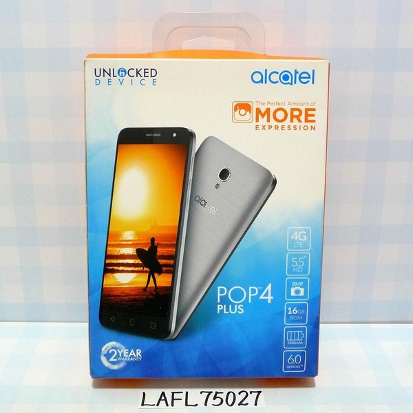 Alcatel Pop 4 Plus - Unlocked, 16 GB, Silver