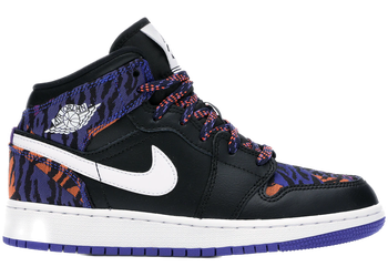 Jordan 1 Mid Multi-Color Tiger Stripe (GS) for sale