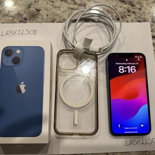 Apple iPhone 13 Mini - Unlocked, 256 GB, Blue, A2481