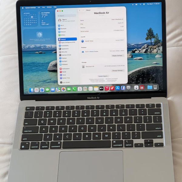 MacBook Air 2020 - 13 inch - 512 GB, Gray, 8 GB, Apple M1