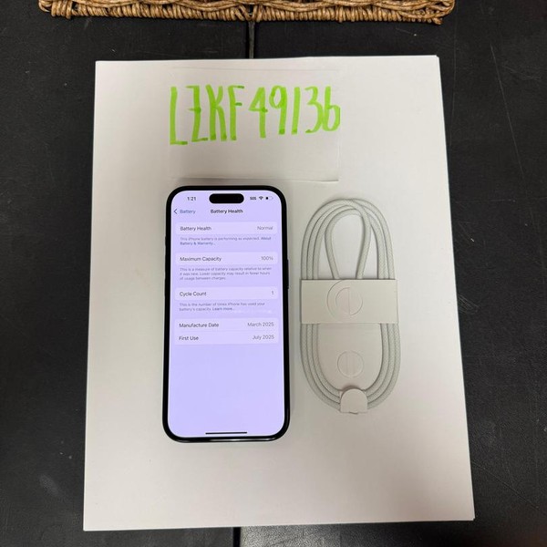 Apple iPhone 15 - Unlocked, 128 GB, Black, A2846