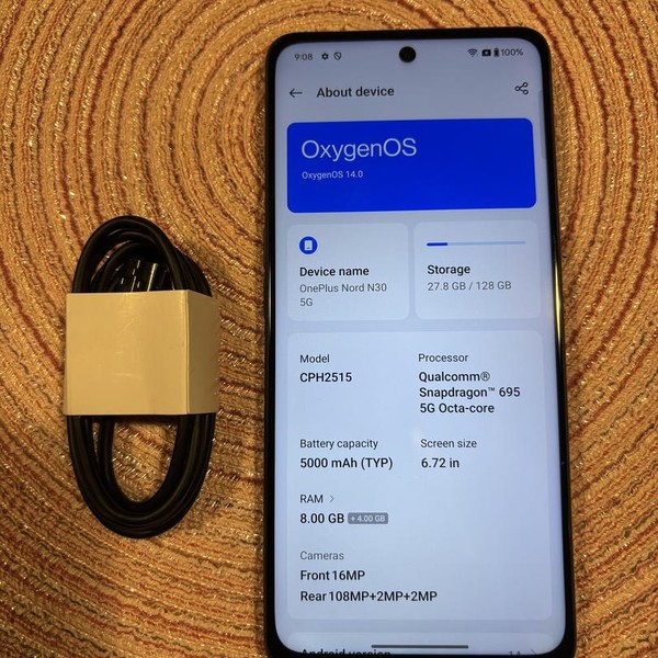 OnePlus Nord N30 5G - Unlocked, 128 GB, Gray, 8 GB