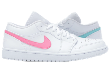 Jordan 1 Low White Multi-Color Swoosh for sale