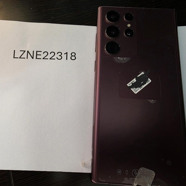 Samsung Galaxy S22 Ultra - Verizon, 256 GB, Burgundy, 12 GB, SM-S908U