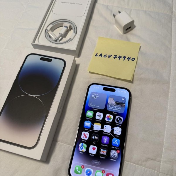 Apple iPhone 14 Pro - Unlocked, 256 GB, Silver, A2650