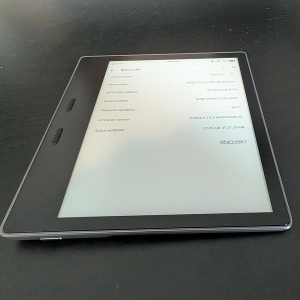 Amazon Kindle Oasis 10th Gen - 32 GB, Gray, WiFi Only