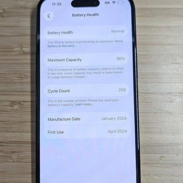 Apple iPhone 15 - Unlocked, 128 GB, Black, A2846