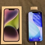 Mint Apple iPhone 14 - Unlocked, Purple, 128 GB, A2649