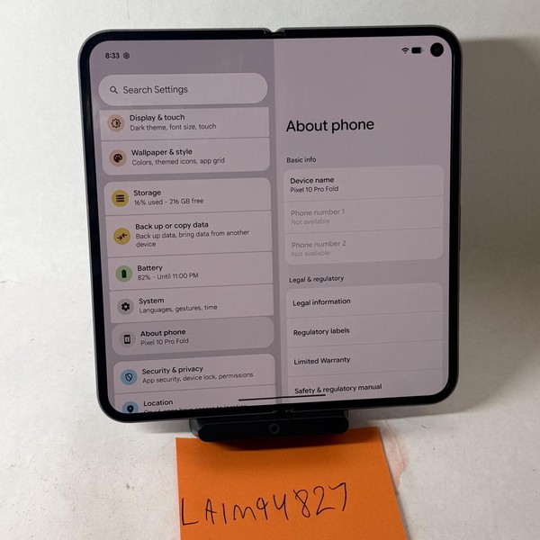 Google Pixel 10 Pro Fold - Unlocked, 256 GB, Moonstone, GU0NP