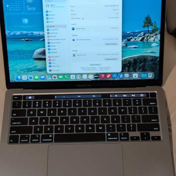 MacBook Pro 2020 - 13 inch - 512 GB, Gray, 8 GB, Apple M1