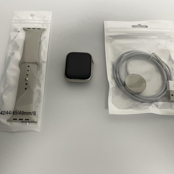 Apple Watch Series 8 45mm - Unlocked, Starlight, A2774 - Cellular, Aluminum