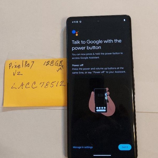 Google Pixel 7 Pro - Verizon, 128 GB, Obsidian, 12 GB, GE2AE