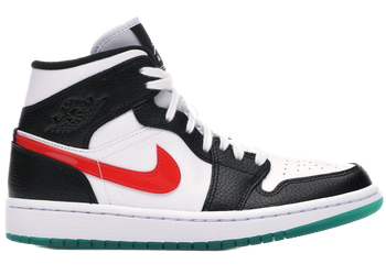 Jordan 1 Mid Alternate Swooshes Red Yellow (Women's) for sale