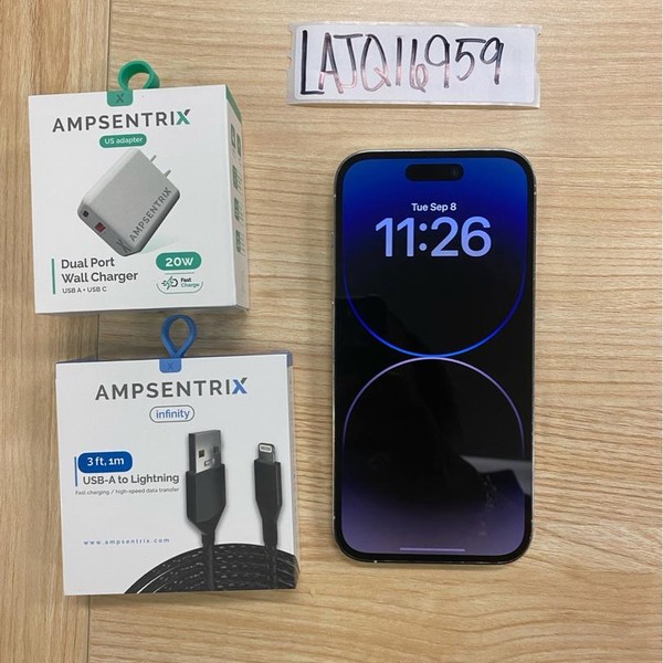 Apple iPhone 14 Pro - Unlocked, 256 GB, Silver, A2650