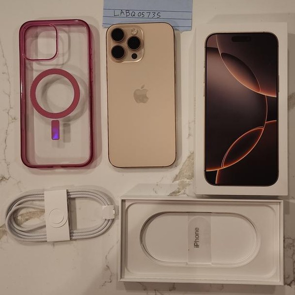 Apple iPhone 16 Pro Max - Unlocked, 1 TB, Desert, A3084