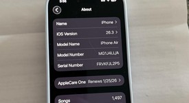 Good
													Apple iPhone Air - Unlocked, Sky Blue, 512 GB, A3260, photo 5 of 5