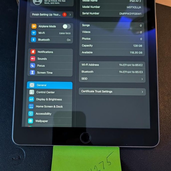 Apple iPad Air 2 - Wi-Fi, 128 GB, Gray