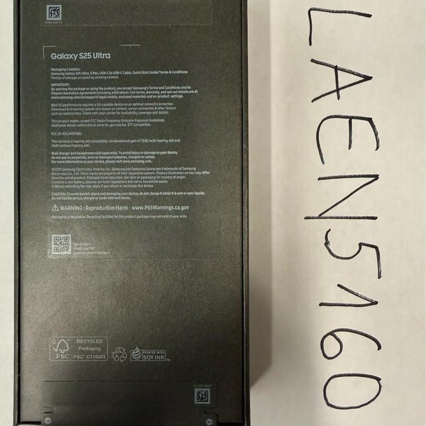 Samsung Galaxy S25 Ultra - Unlocked, 512 GB, Gray, 12 GB, SM-S938U1