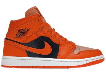 Jordan 1 Mid SE Rush Orange Crimson Bliss (Women's) for sale
