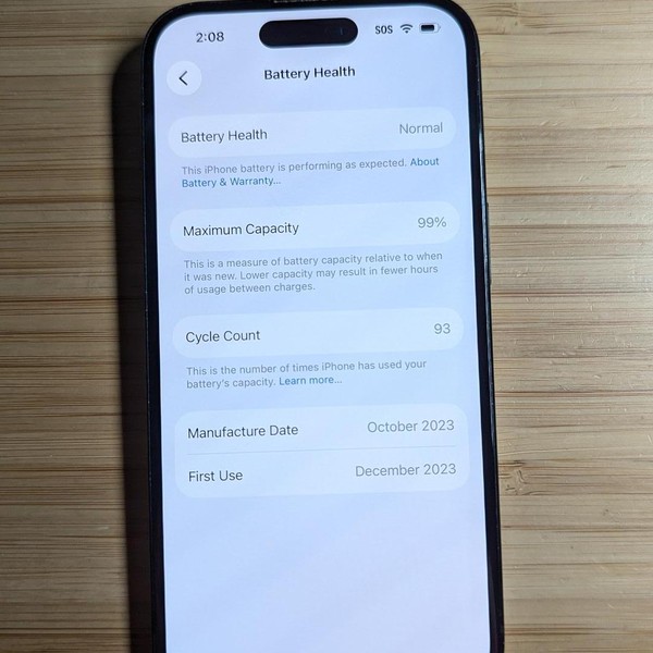 Apple iPhone 15 - Unlocked, 128 GB, Black, A2846