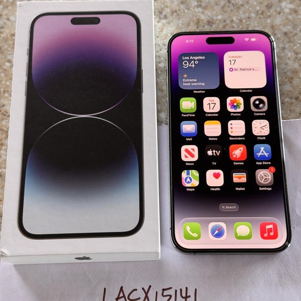 Apple iPhone 14 Pro Max - Unlocked, 128 GB, Purple, A2651