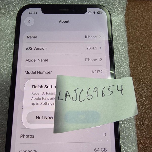 Apple iPhone 12 - Unlocked, 64 GB, Black, A2172