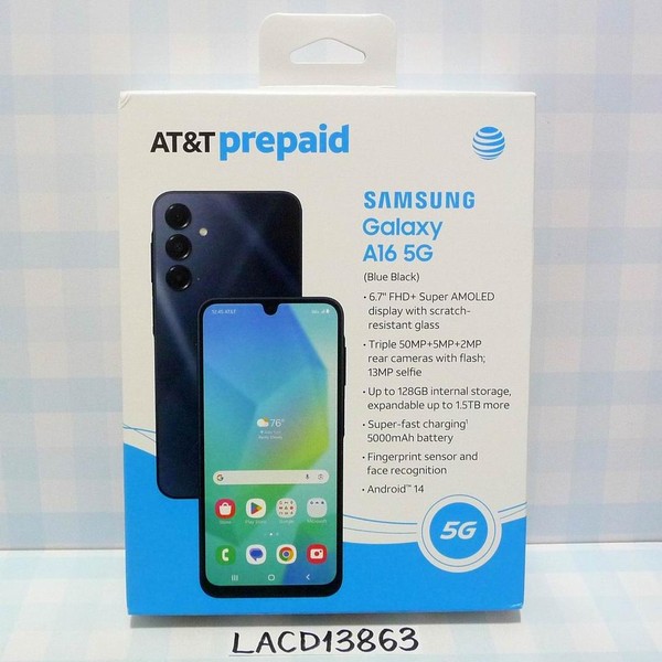 Samsung Galaxy A16 5G - AT&T, 128 GB, Blueblack, 4 GB