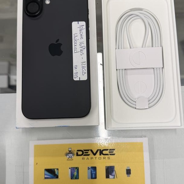 Apple iPhone 16 Plus - Unlocked, 128 GB, Black, A3082