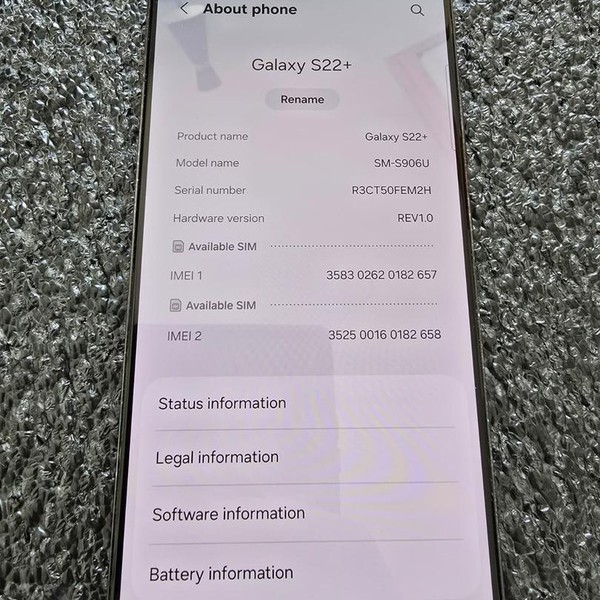 Samsung Galaxy S22 Plus - Verizon, 128 GB, Black, 8 GB, SM-S906U