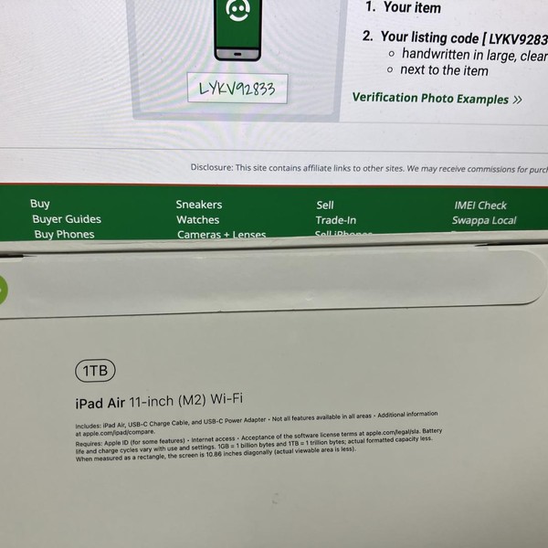 Apple iPad Air 11 inch (M2) 2024 - Wi-Fi, 1 TB, Gray, A2902