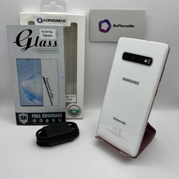 Samsung Galaxy S10 Plus - Unlocked, 512 GB, Ceramic White, 8 GB, SM-G975U1